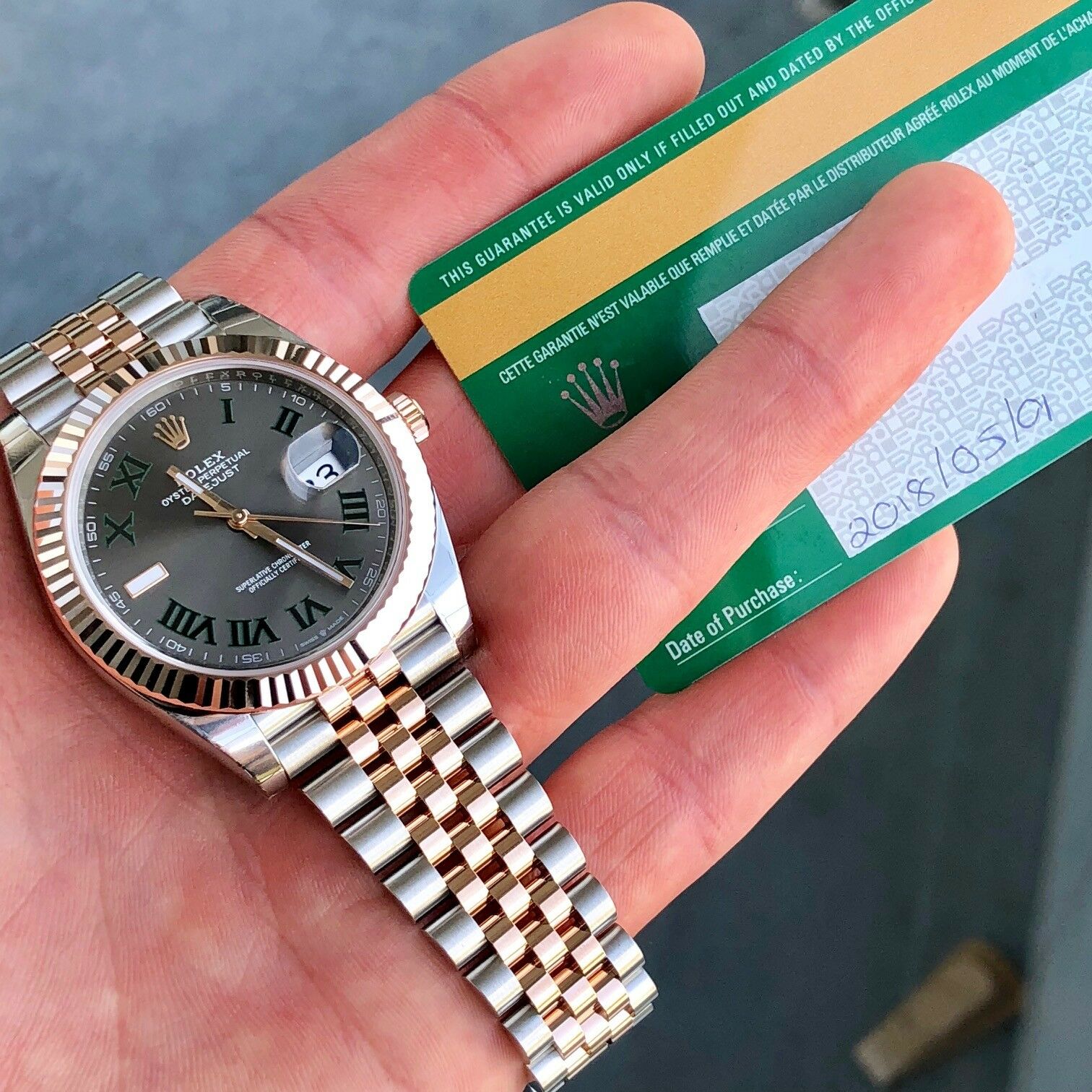 2018 NEW Rolex Datejust 41 Ref.126331 Wimbledon 18k Rose Gold
