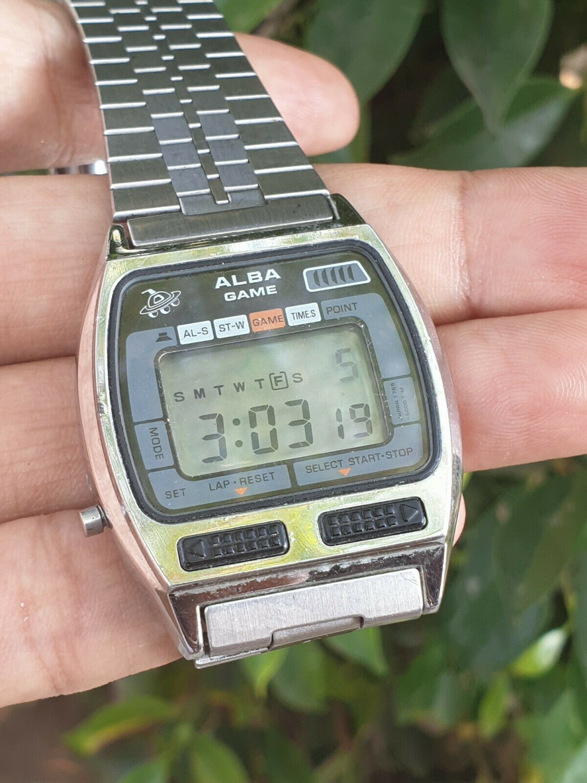 Vintage Rare 1980s Seiko Alba Game Y765-5000 Japan Digital