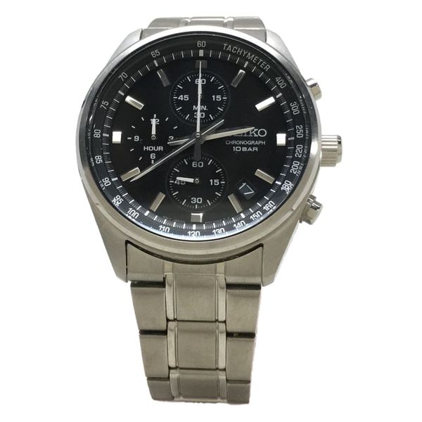 [Used] SEIKO Quartz watch / 8T67-00L0 / Analog / Stainless steel / BLK ...