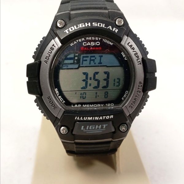 Casio Tough Solar Digital Watch 100M Black Resin Module 3271 W-S220 ...