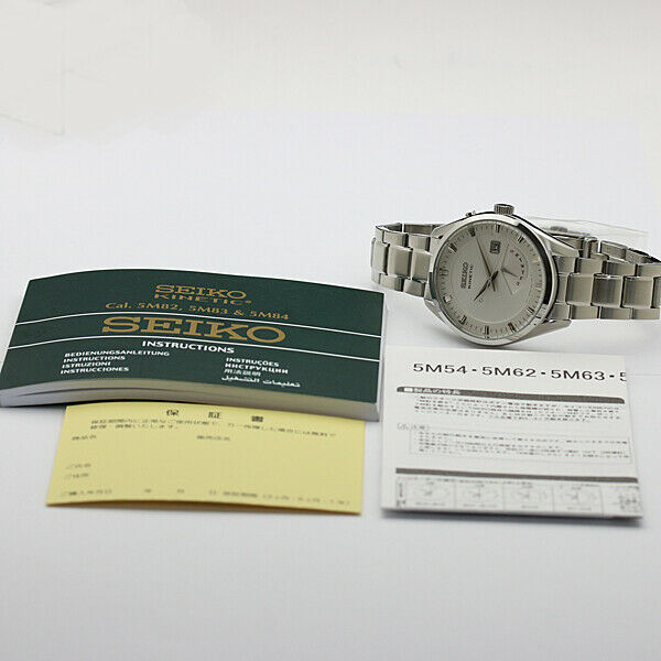 SEIKO KINETIC 5M84-0AB0(SRN045P1) men's watch skelton back GC