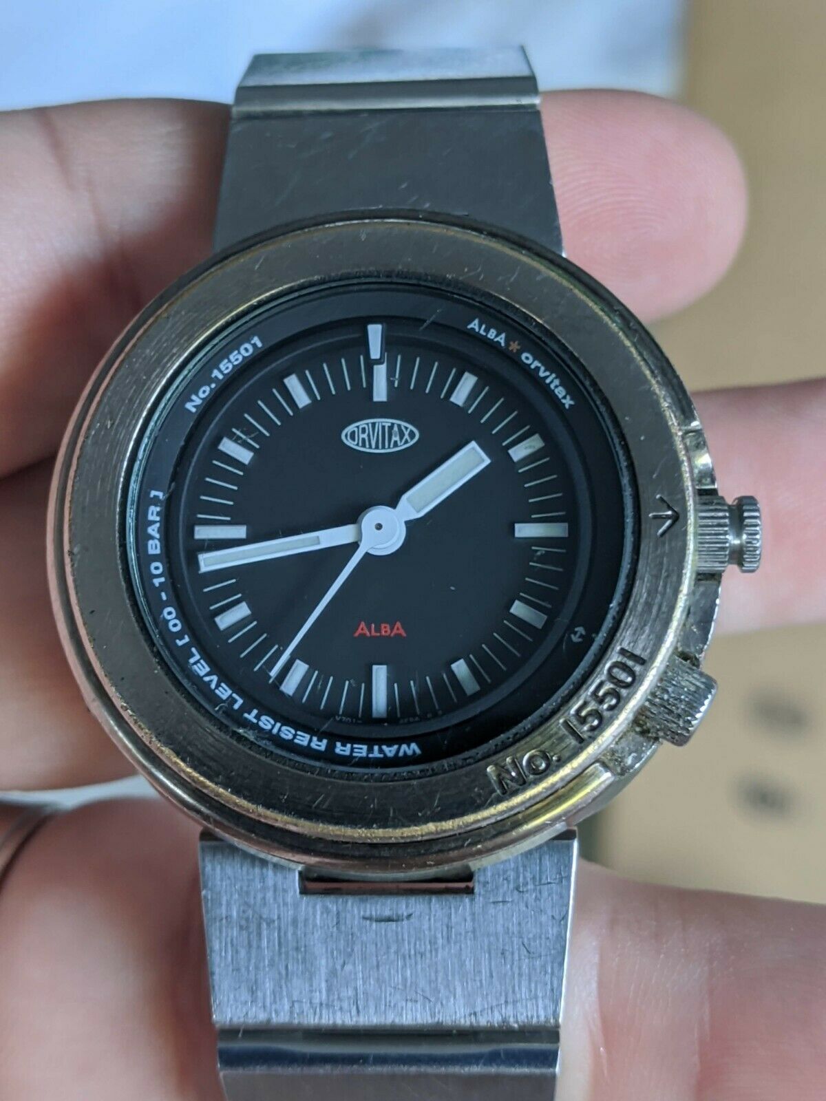 Vintage 1999 Alba Orvitax Seiko Shrouded JDM 15501 V701 Watch