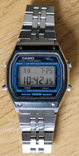 Casio W-450 Marlin screwback JAPAN vintage digital watch Fully