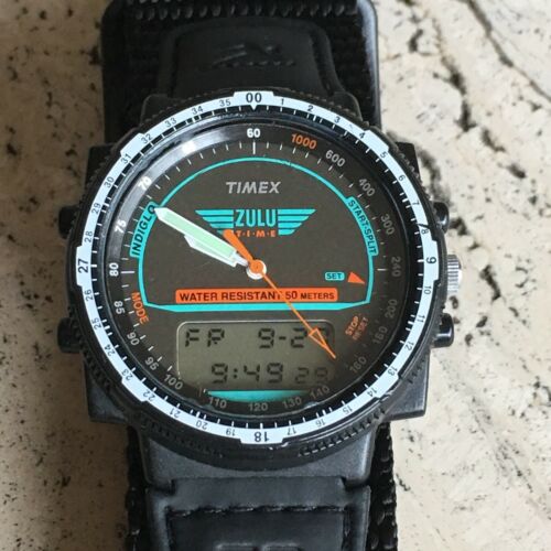 Rare Vintage TIMEX “Zulu Time” Analog Digital Watch | WatchCharts