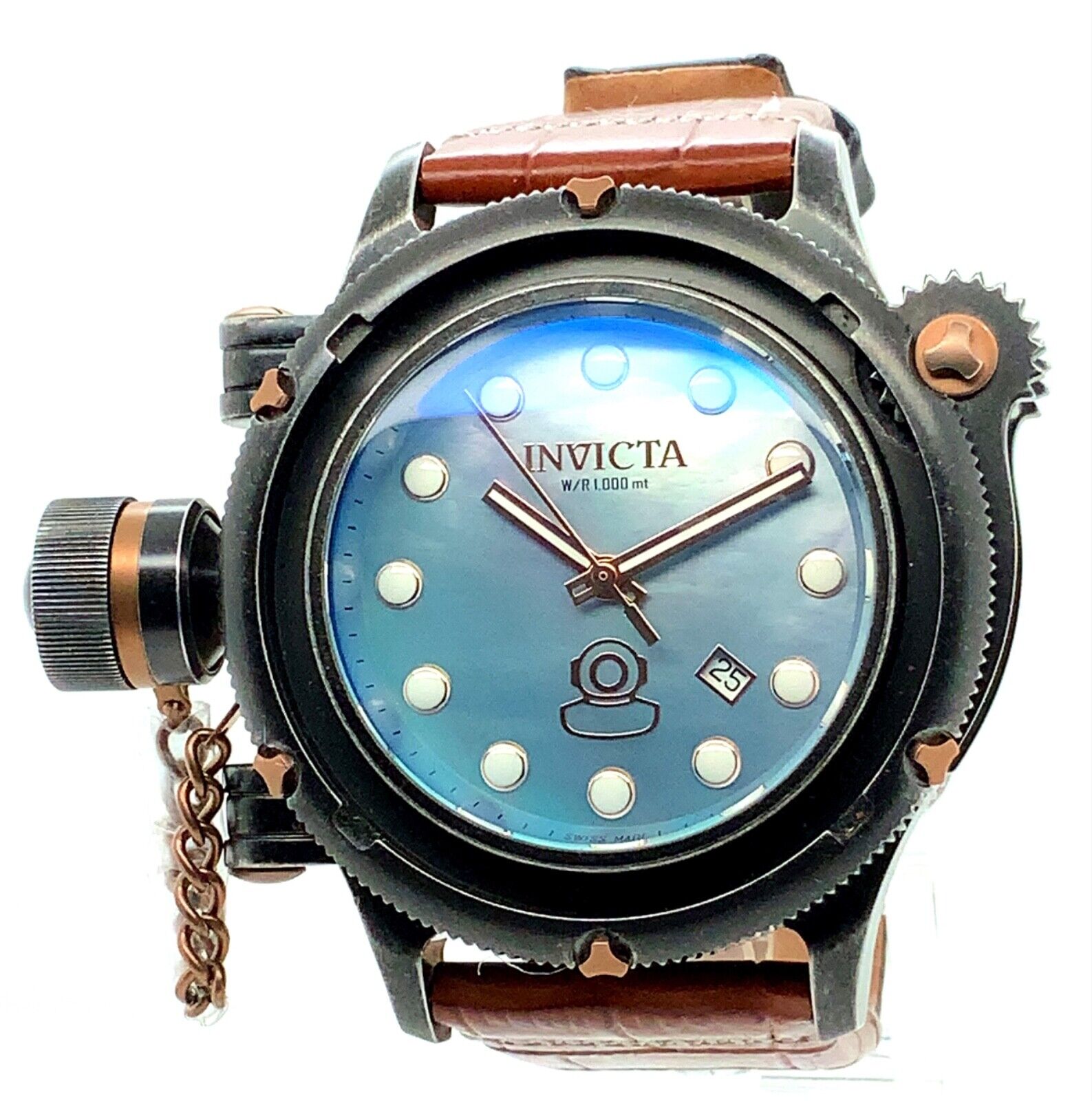 Invicta 17474 Russian Diver Nautilus Swiss Made Automatic Date 1000m Men s Watch WatchCharts Marketplace