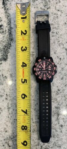 Luminox Sea Colormark Black w Pink 7050 Series Womens Rubber Watch WatchCharts