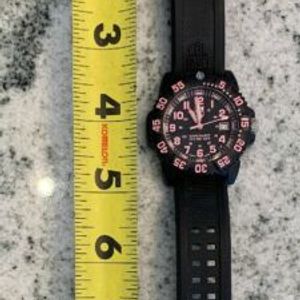 Luminox Sea Colormark Black w/ Pink 7050 Series Womens Rubber