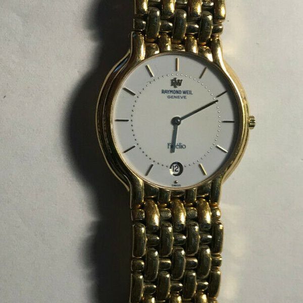 Raymond Weil Swiss Geneve Fidelio 4802 18K Gold Electroplate Men's ...