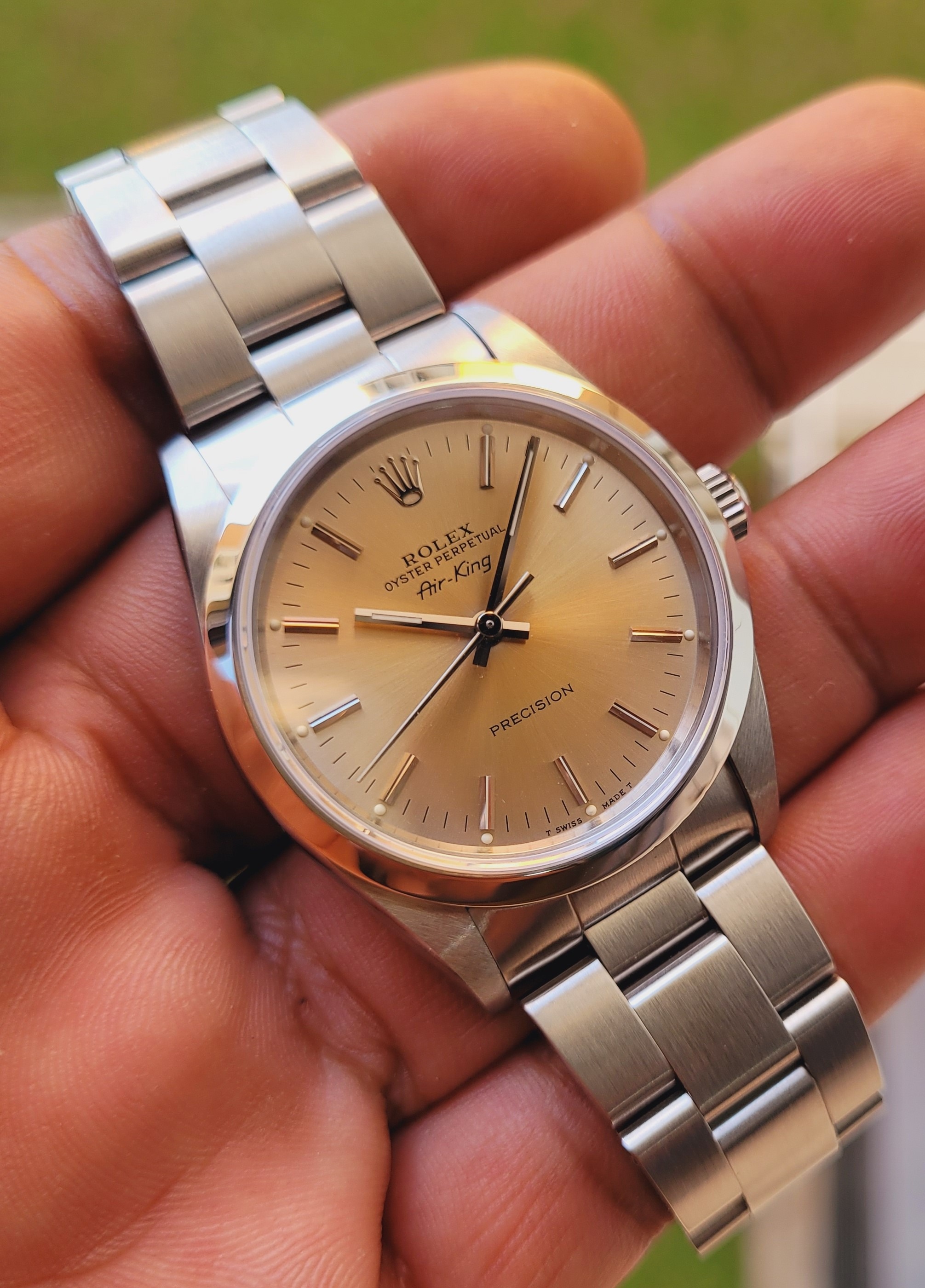 Rolex air 2025 king champagne dial