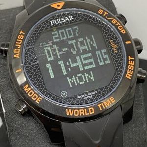 Pulsar by SEIKO Mens W861-X010 Digital World Time Watch READ