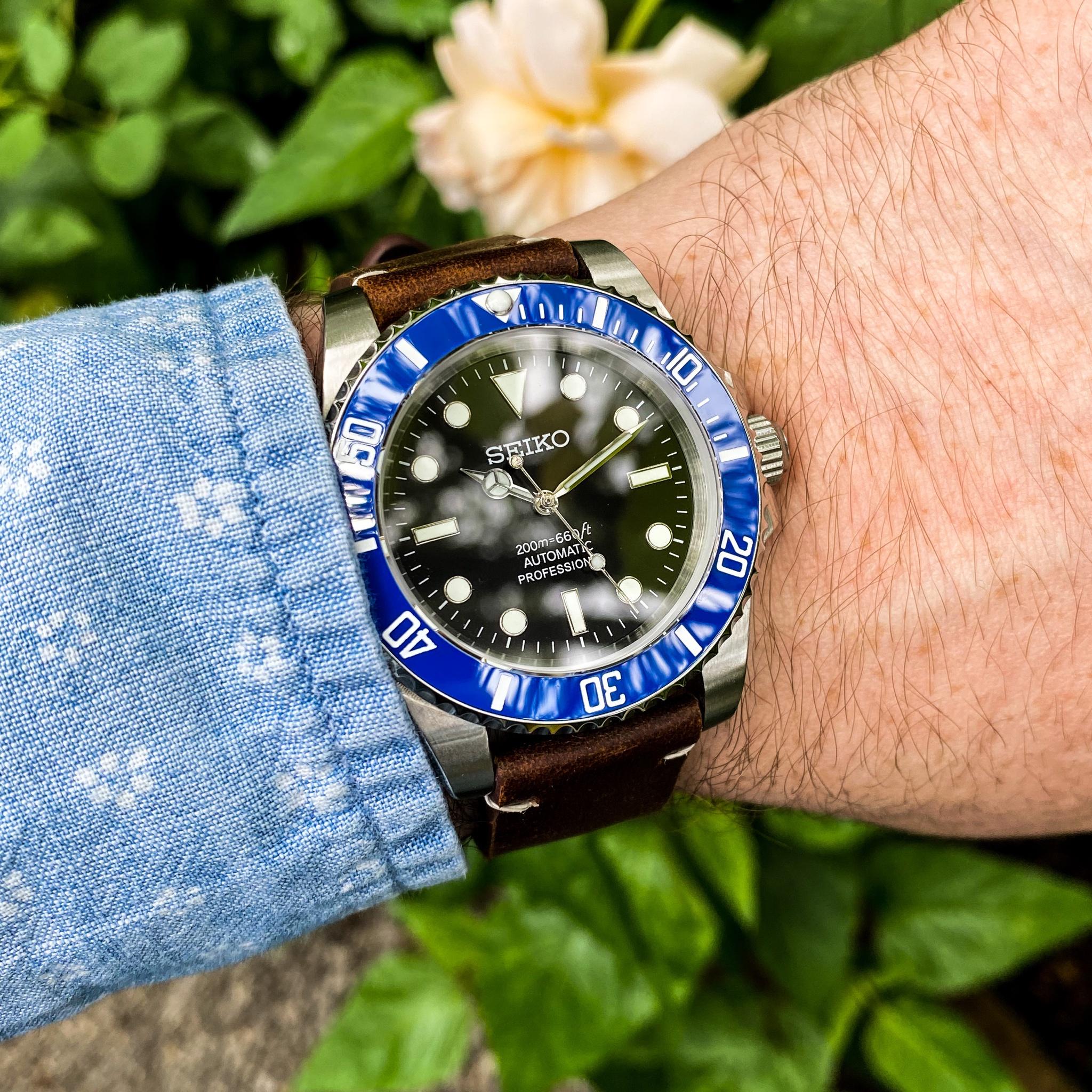 WTS Cookie monster submariner homage powered by the NH35 Seiko