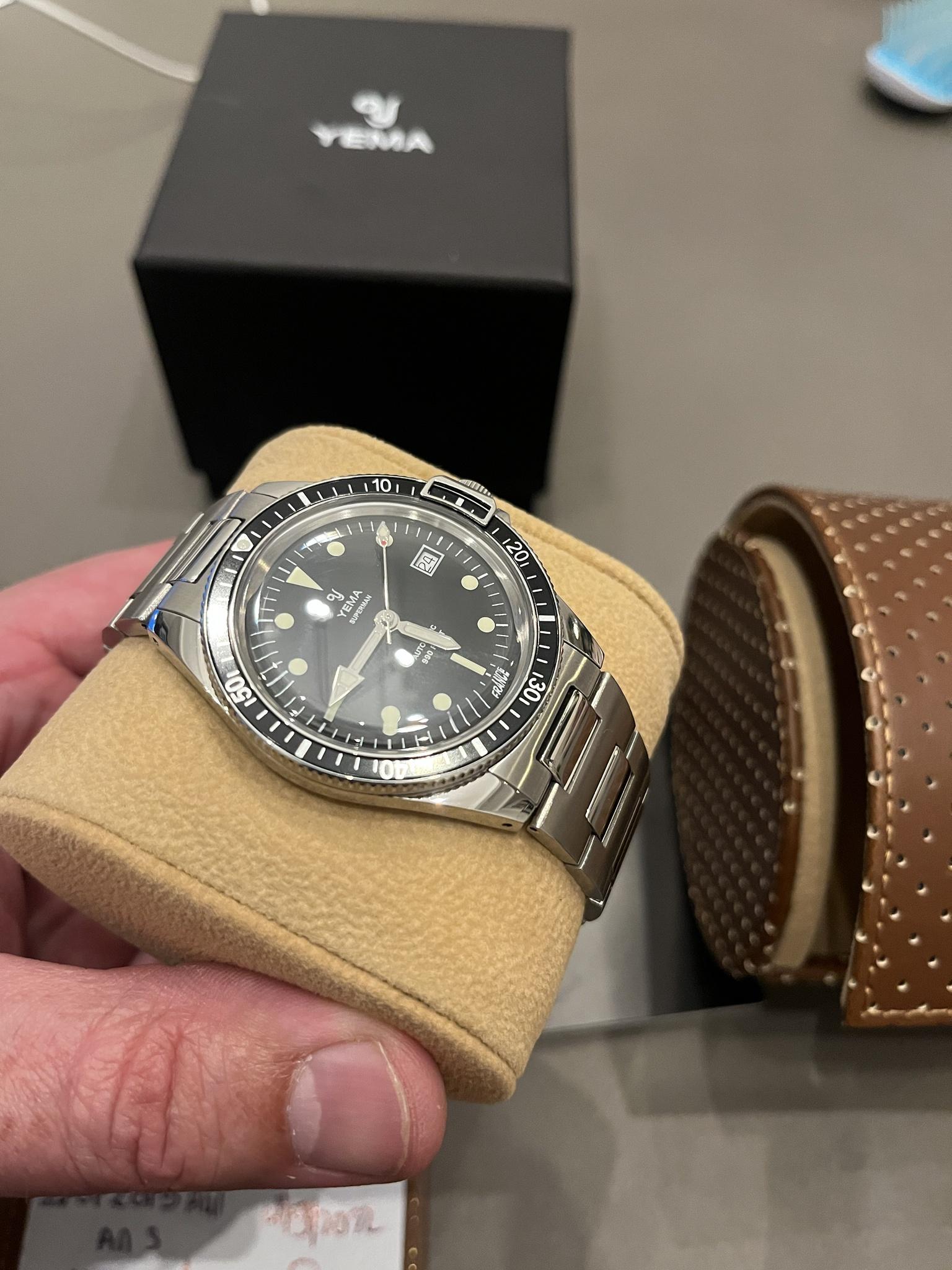 WTS Yema Superman Heritage Automatic Dive Watch Black Dial