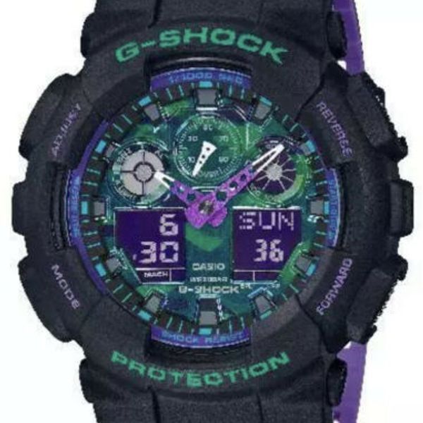 New Casio G-SHOCK watch G shock black x purple black x purple GA-100BL ...