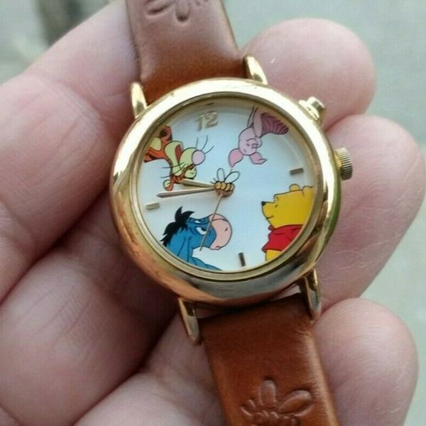 DISNEY BY SEIKO WINNIE THE POOH WOMEN'S WATCH BROWN BAND 7.5" WatchCharts