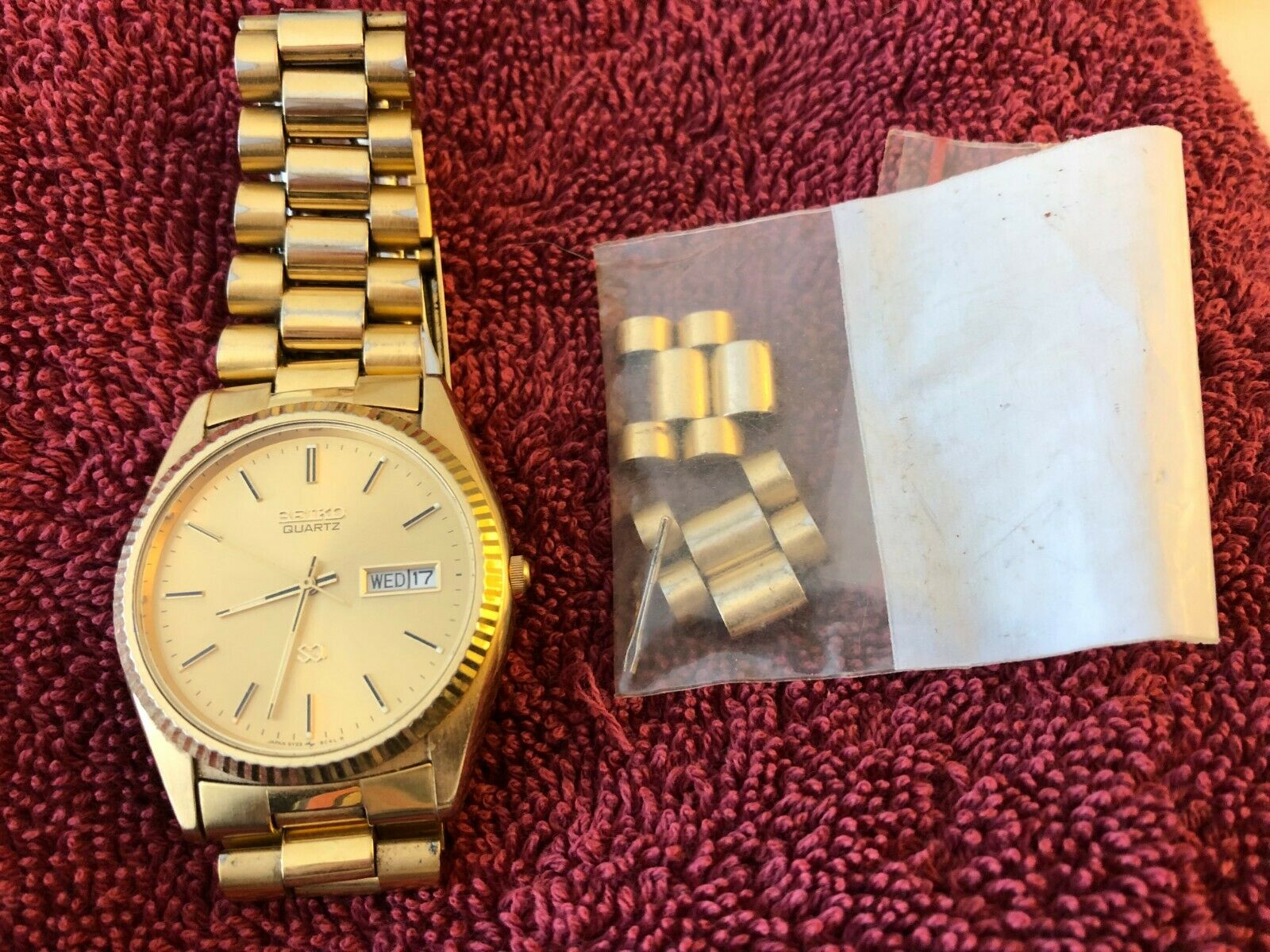 Vintage Seiko 5Y23-8A69 Men's Date Dress Gold Tone Quartz