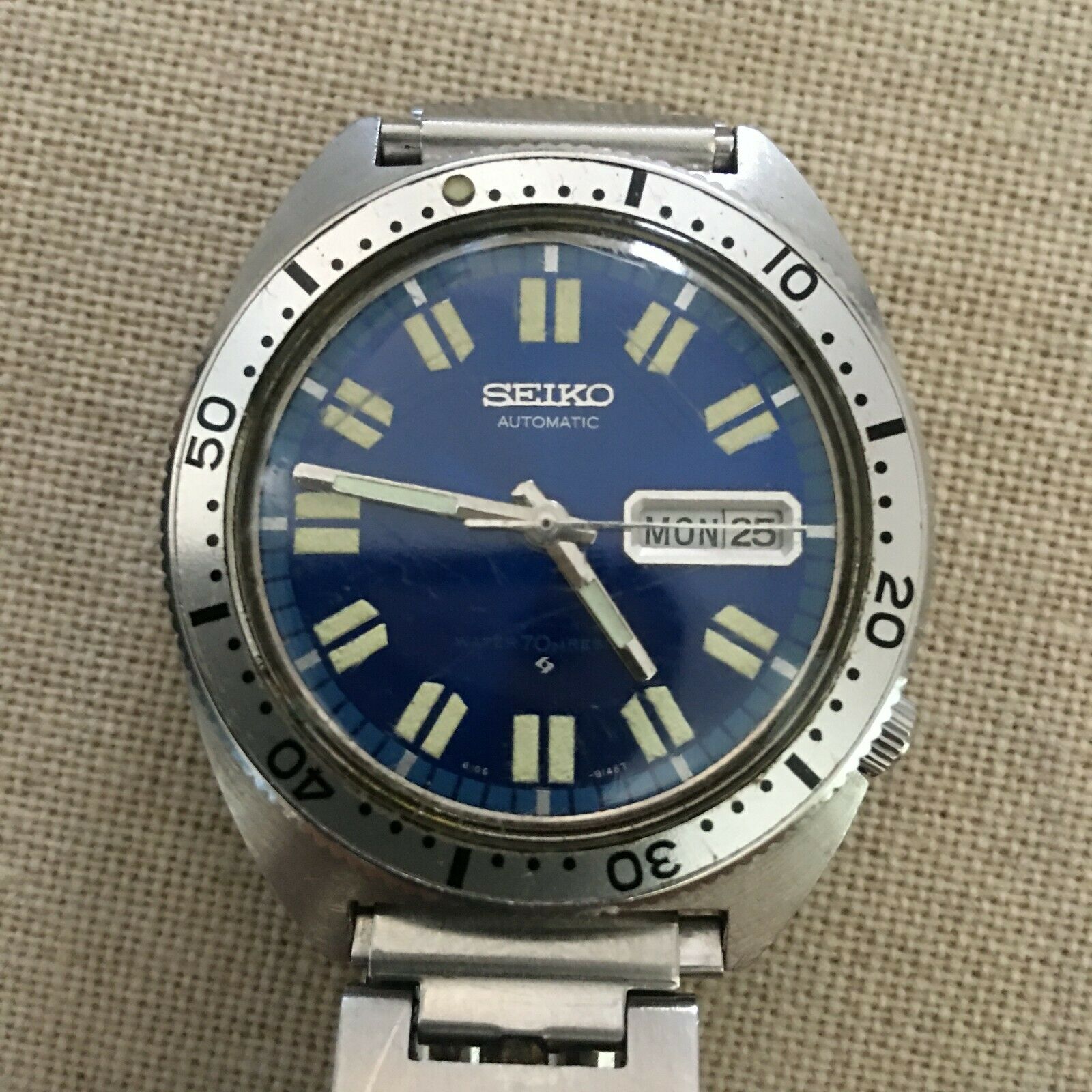 Seiko Sports Diver 6106 8109 Chevron Blue Dial RARE WatchCharts