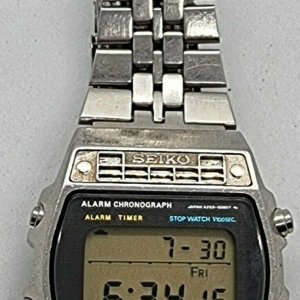 Seiko Silver Wave A259-5090 vintage digital watch Japan 1979 steel
