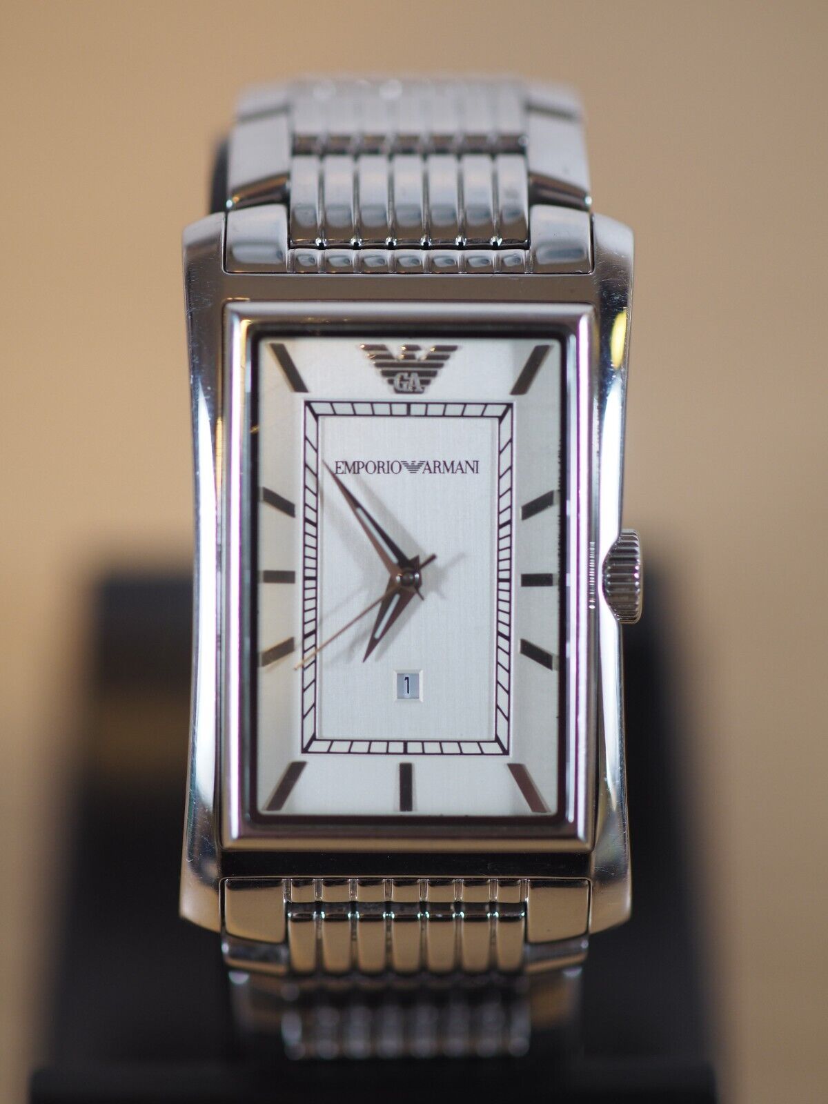 Emporio armani deals rectangular watch