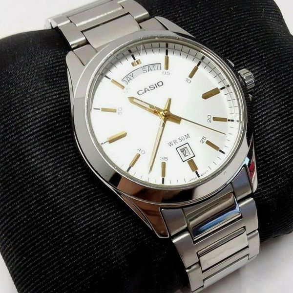 Casio Original MTP-1370 5336 Men Analog Stainless Steel Watch WR 50M ...