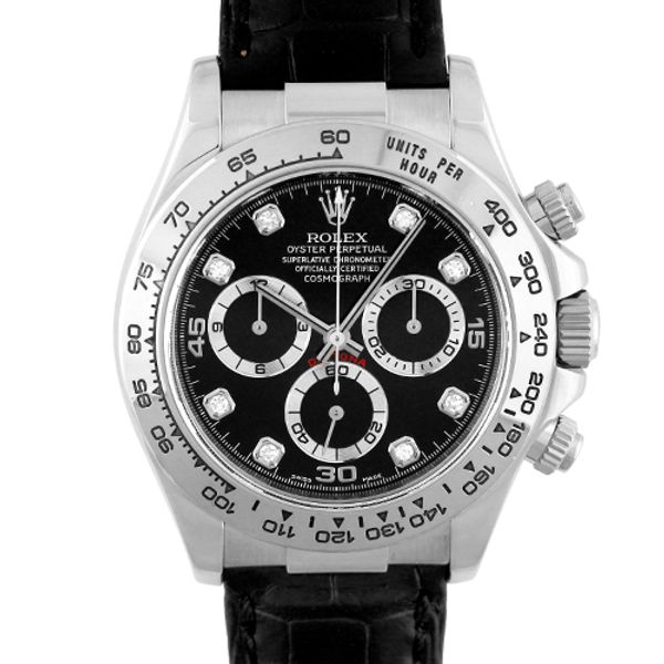 [Genuine] Rolex Rolex Daytona 116519G WG x Leather 40mm Black Dial 8