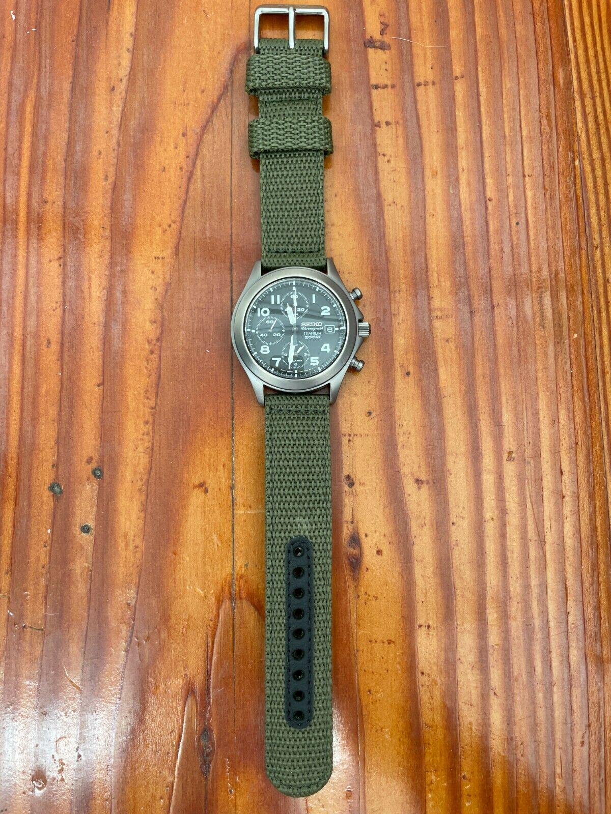 Vintage Seiko Quartz Titanium Chronograph 7T62 0BZ0 RAF
