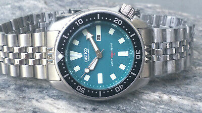 VINTAGE SEIKO DIVER 4205 0156 GREEN MOD AUTOMATIC UNISEX WATCH S.N