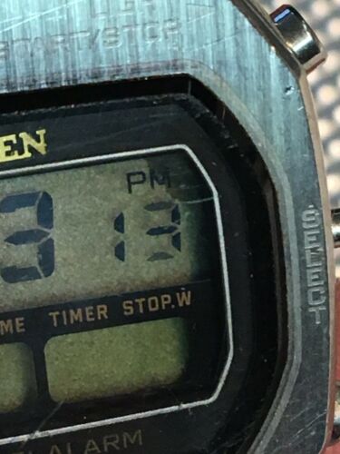Citizen vintage early digital LCD 40-1013 Multi Alarm Multi