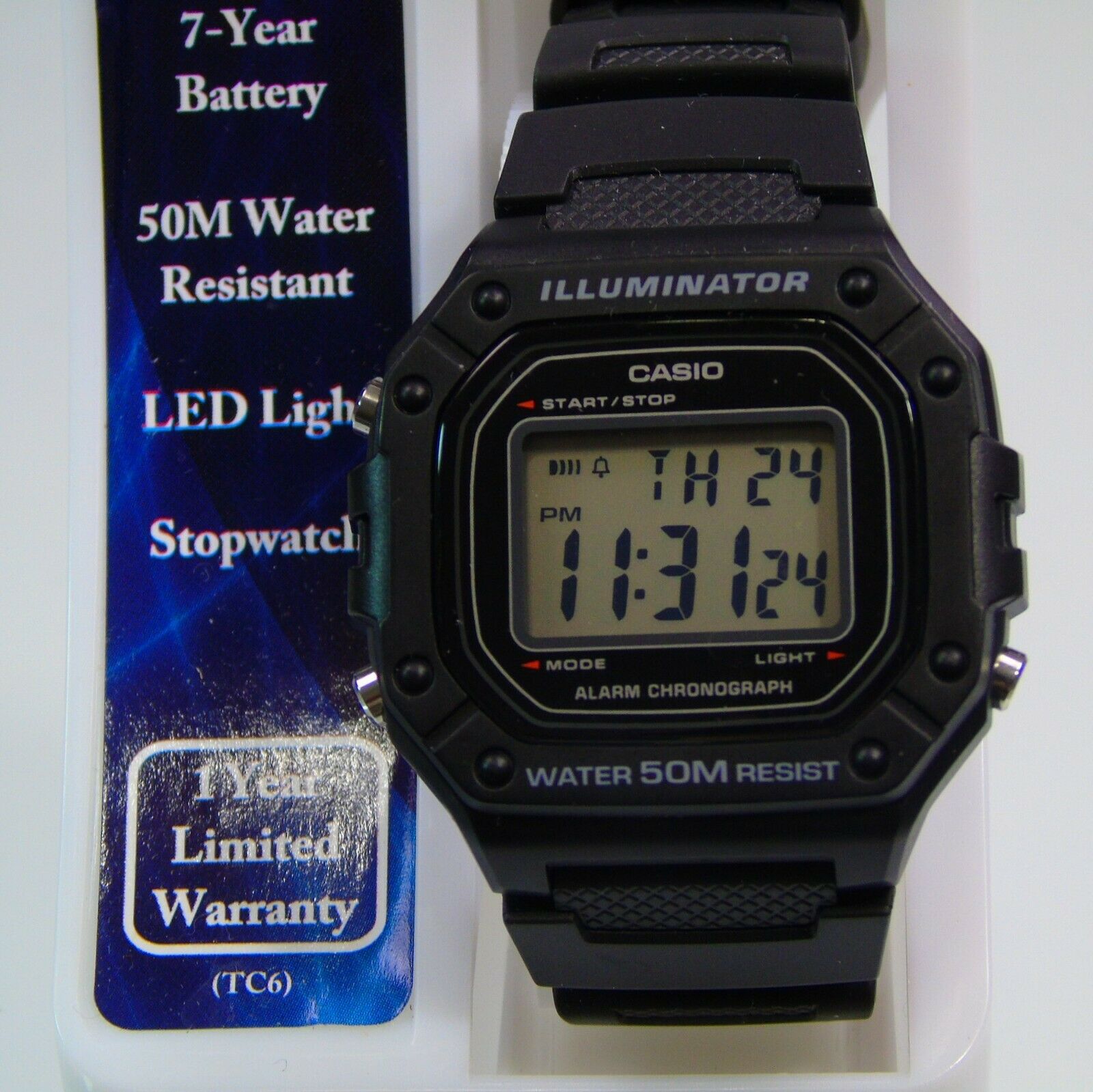 casio illuminator w218h