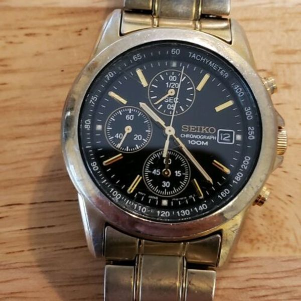 Seiko Watch 7T92-0Cw0 Chronograph - WORKING | WatchCharts Marketplace