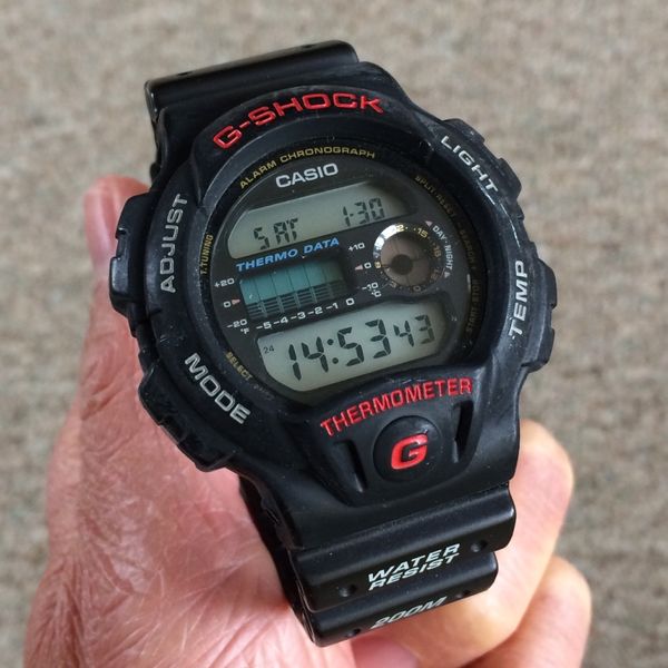 FS Casio GShock DW6100 thermometer vintage (sunrise sunset temp
