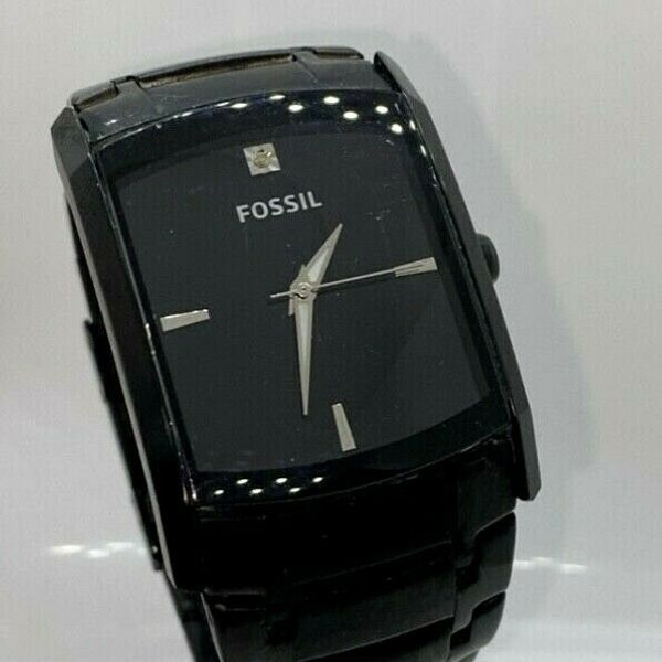 Fossil Arkitekt Diamond Analog Black Men Watch FS-4159, New Battery ...