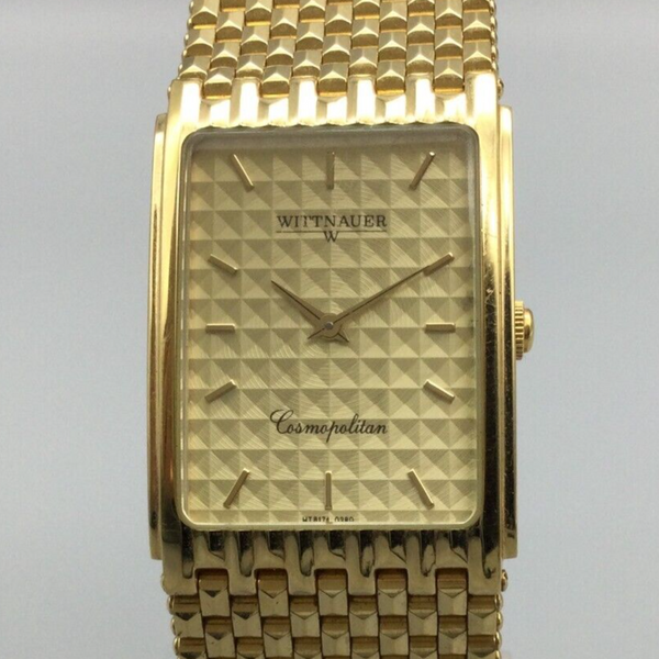 Vintage Wittnauer Cosmopolitan Watch Men 25mm Gold Tone New