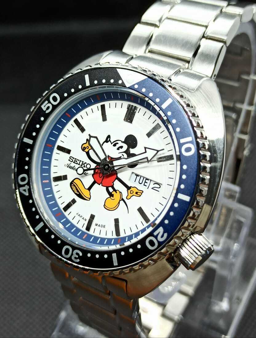 Seiko Mickey Mouse Custom 4R36A Day Date Scuba Diver's Automatic Watch |  WatchCharts