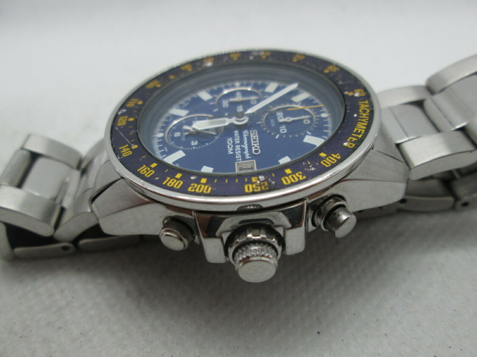 SEIKO 7T32-7H00 セイコー クロノグラフ　100m SEIKO 7T32-7H00 Vintage Chronograph Black Dial Men's