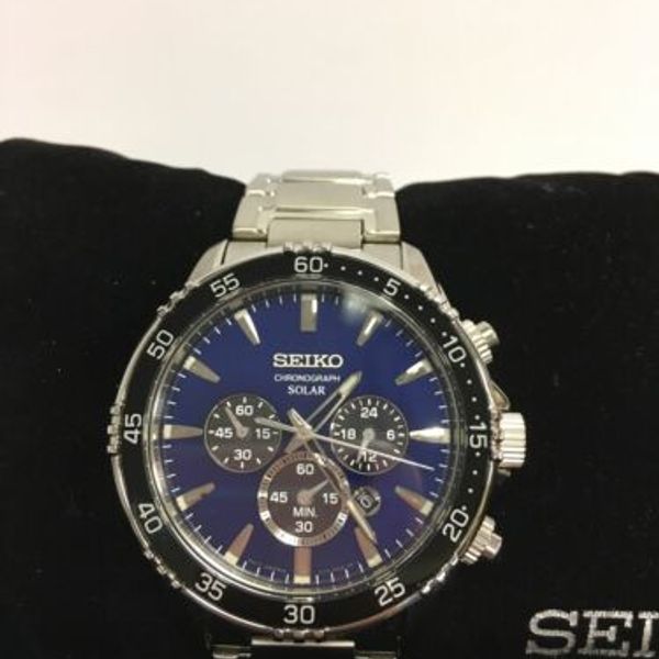 SEIKO Solar Core Chronograph Stainless Steel Men's Watch - SSC445 MSRP ...