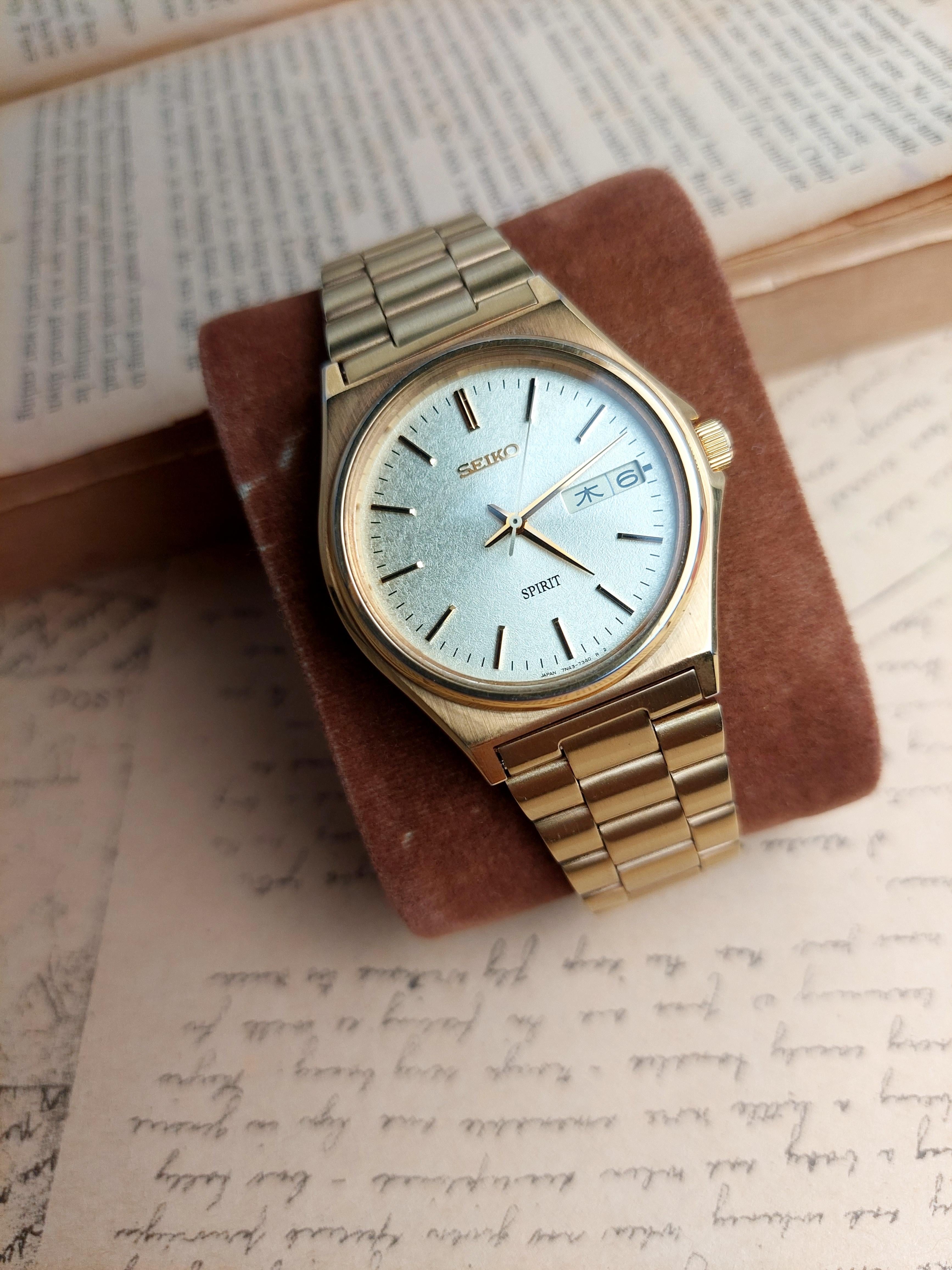 WTS] Seiko Spirit Golden Frosted Dial Ref No. 7N43-7180 + Leather