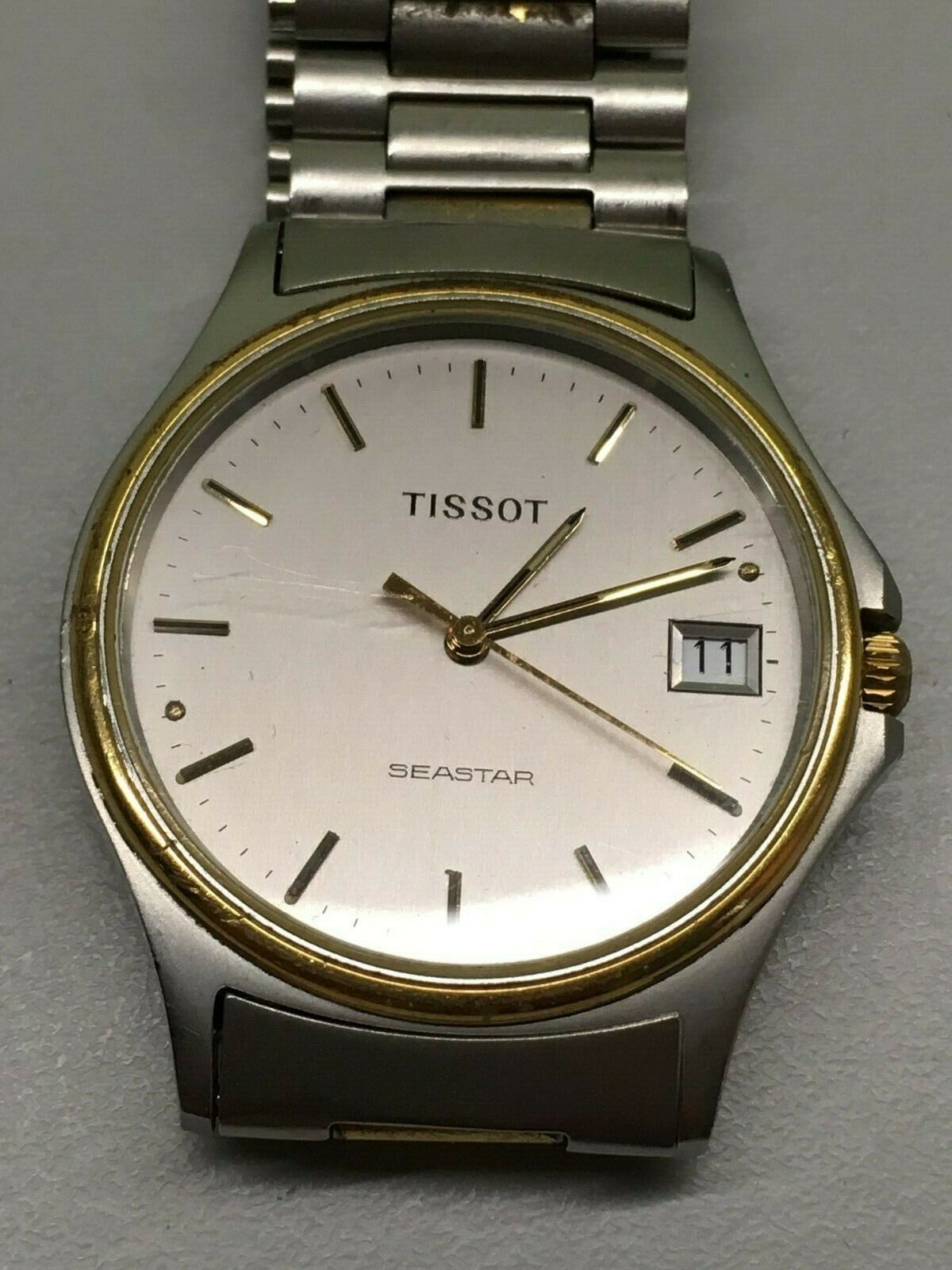 Retro mens TISSOT SEASTAR B.975 all original quartz watch new