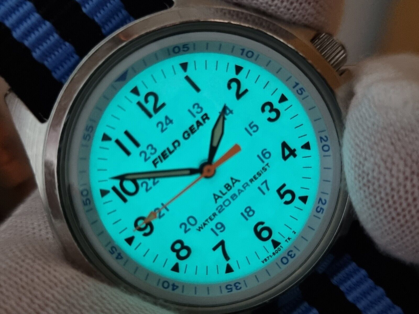 ALBA Field Gear Seiko Rare V671-6001 Vintage JDM Indiglo Lume