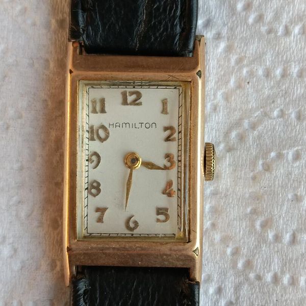 Vintage 1936 Hamilton Norfolk 10K Gold Filled Men's Watch *Rare* (Needs