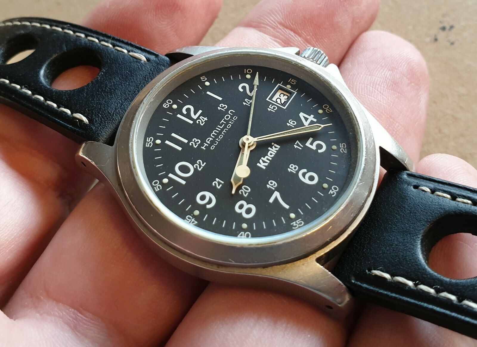 若者の大愛商品 Vintage 90's Hamilton Khaki Automatic Watch - ETA 2892 A2 カーキ