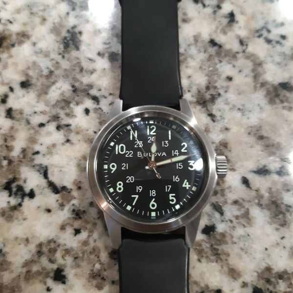 Mens Bulova Military Field Watch Quartz (Macy's Exclusive) | WatchCharts