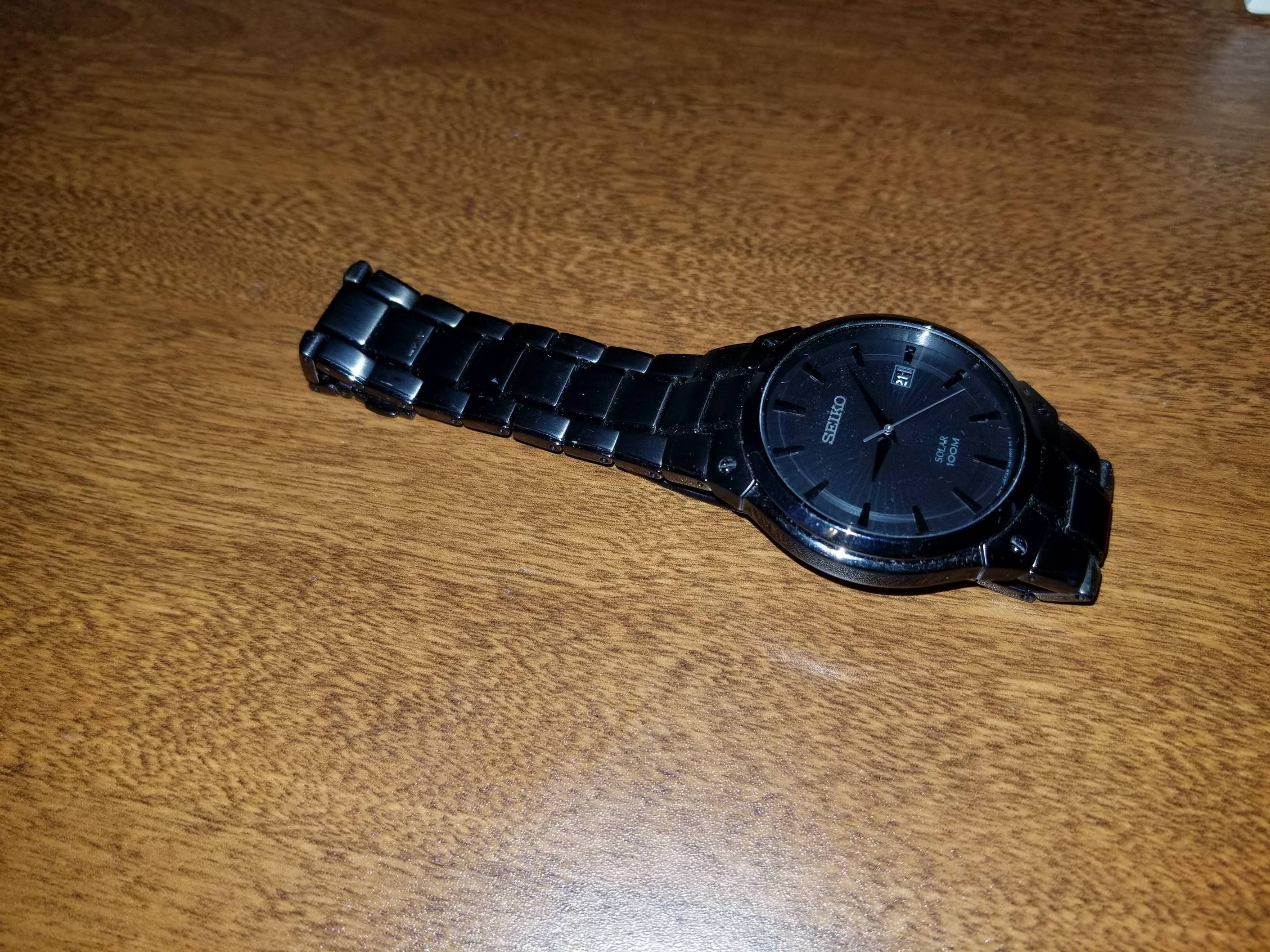 WTS] Seiko Men's SNE325 Dress Solar Black Stainless Steel Watch |  WatchCharts