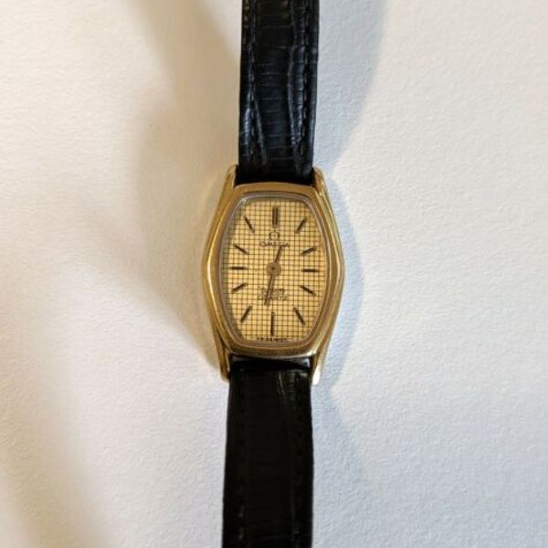Vintage Omega DeVille Quartz 1387 Gold Plated Ladies' Watch AsIs