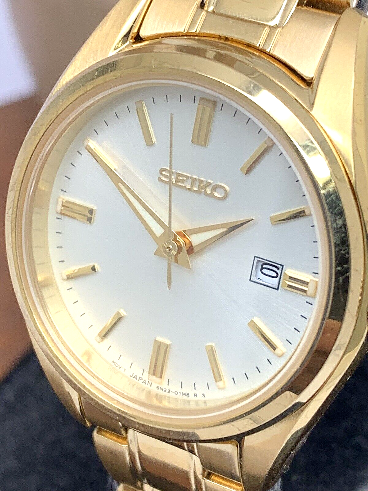 Seiko Women\'s Watch SUR632 Quartz Silver Dial Gold Tone Stainless Steel 30mm Seiko Women main image 2