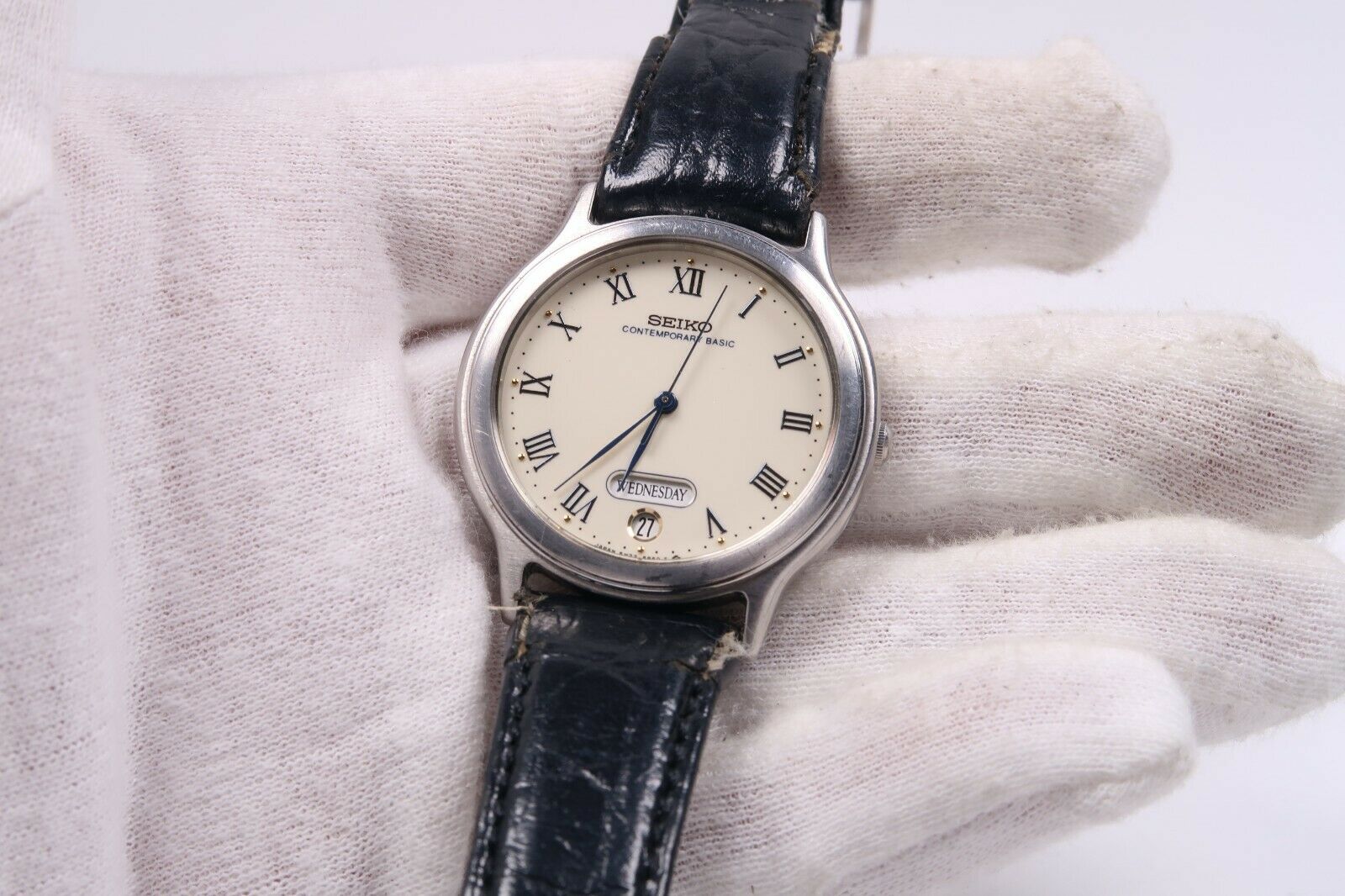 Vintage SEIKO SPIRIT CONTEMPORARY BASIC 5H23-6000 STAINLESS Mens 