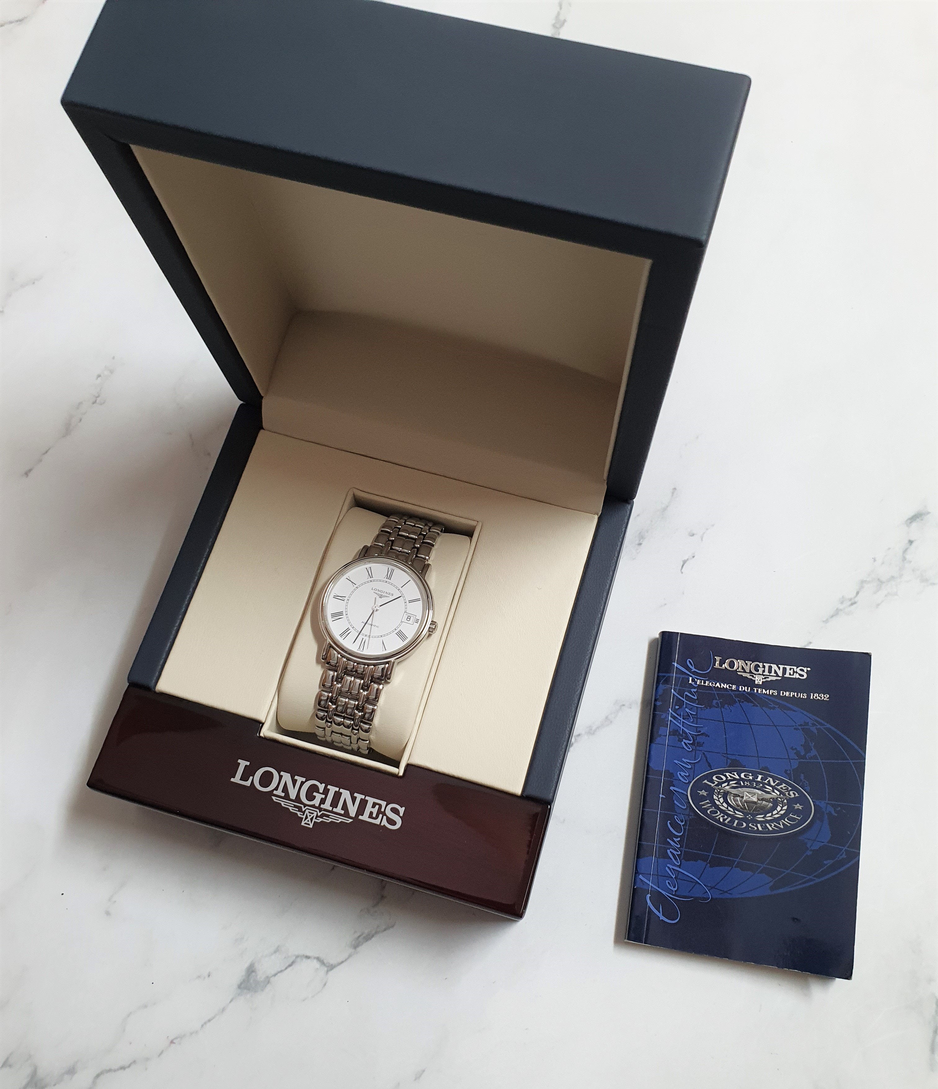 FS Longines Presence La Grande White Swiss watch 699 Shipped