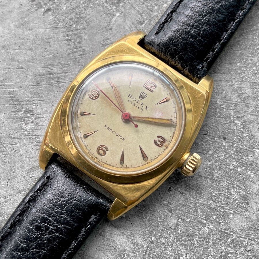 1946 Rolex Oyster Precision 3116 Gold Capped Tropical Patina