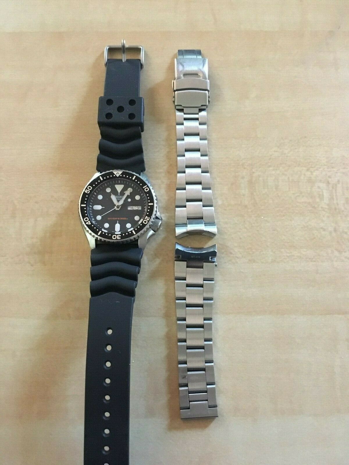 seiko men's automatic analogue watch with rubber strap skx007k
