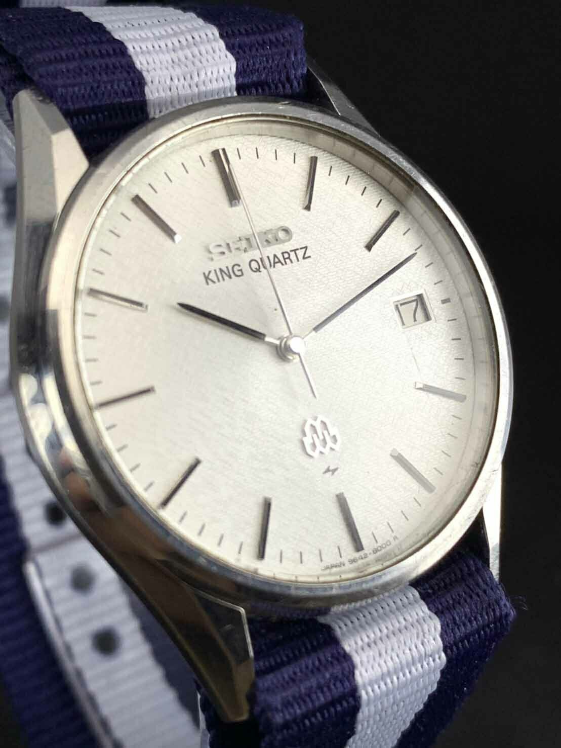 Vintage SEIKO KING QUARTZ 9642-8000 Twin Quartz Wrist Watch Japan
