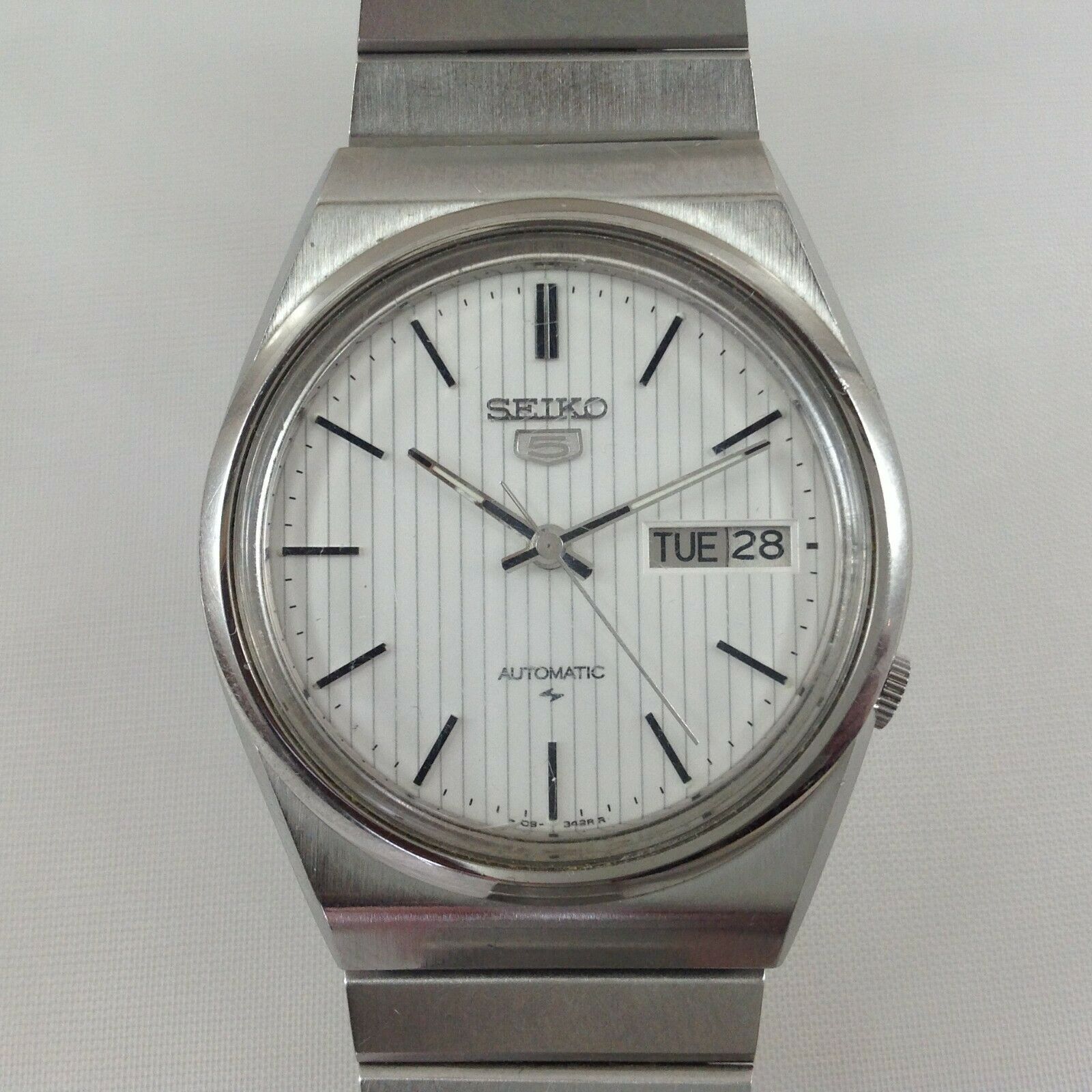 Vintage 1983 SEIKO 5 Automatic Watch 7009A 7009-8820 Stainless